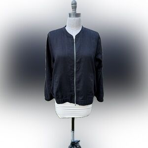 Tommy Bahama Black Bomber Zip-Up Jacket - Women's